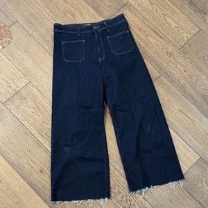 Wide leg ZARA Jean raw hem